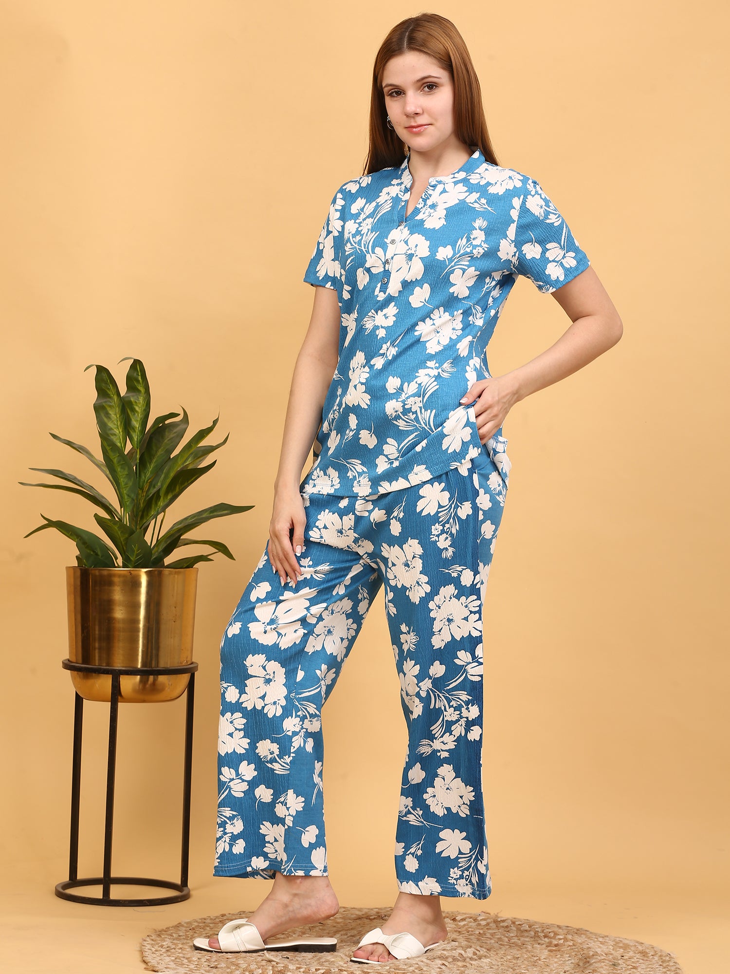 Blue & White Co-ord Set