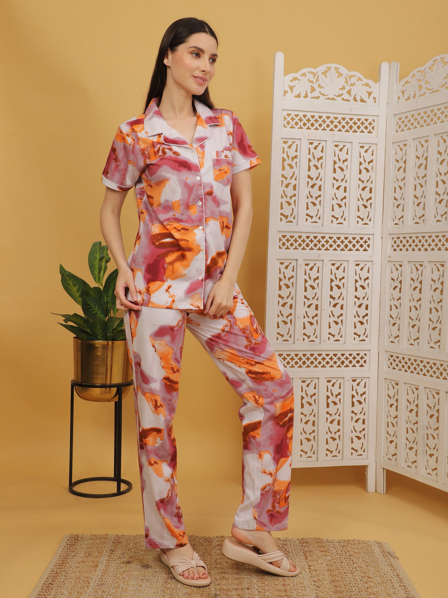 Pink Orange Co-ord Set