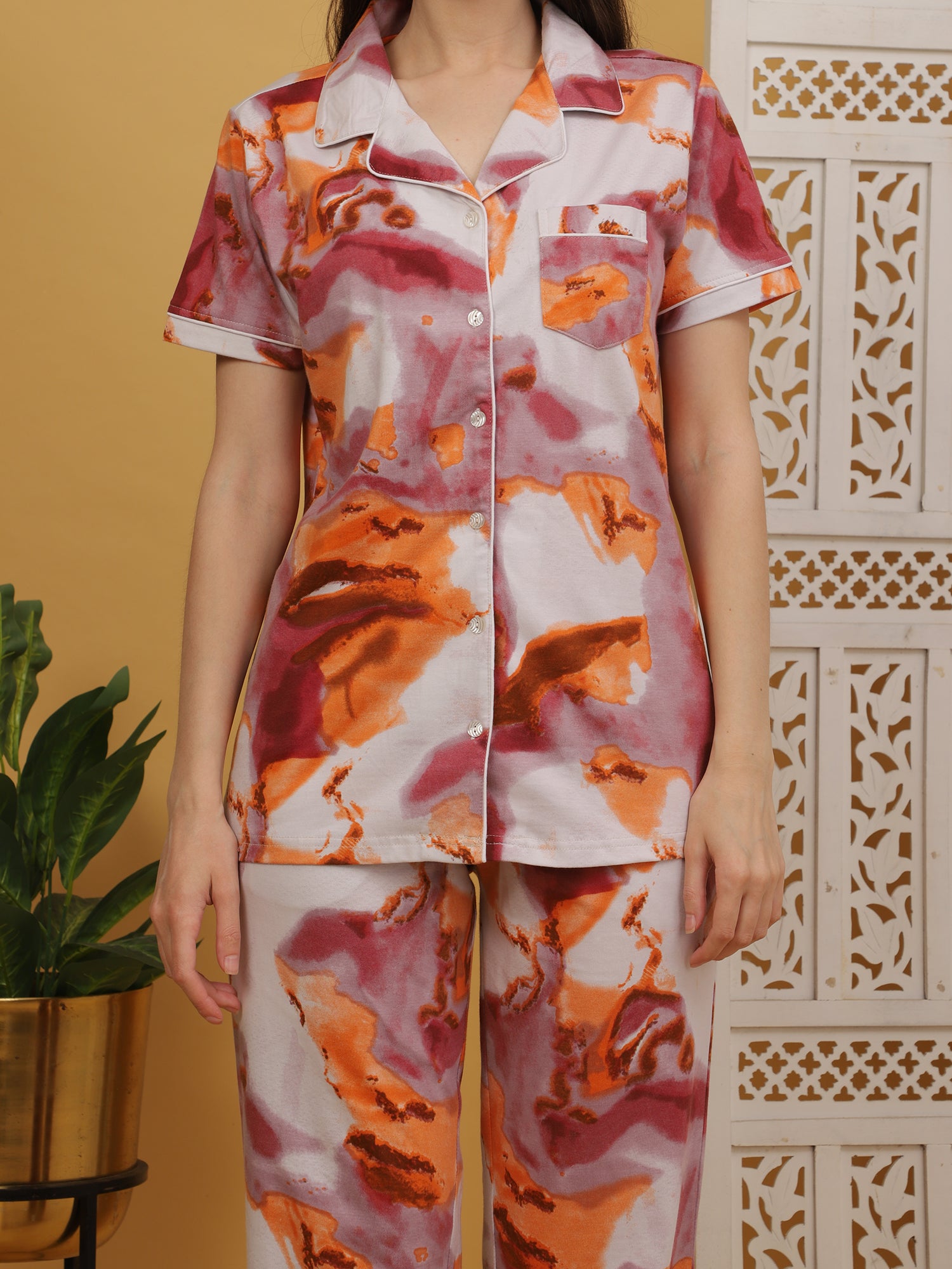 Pink Orange Co-ord Set