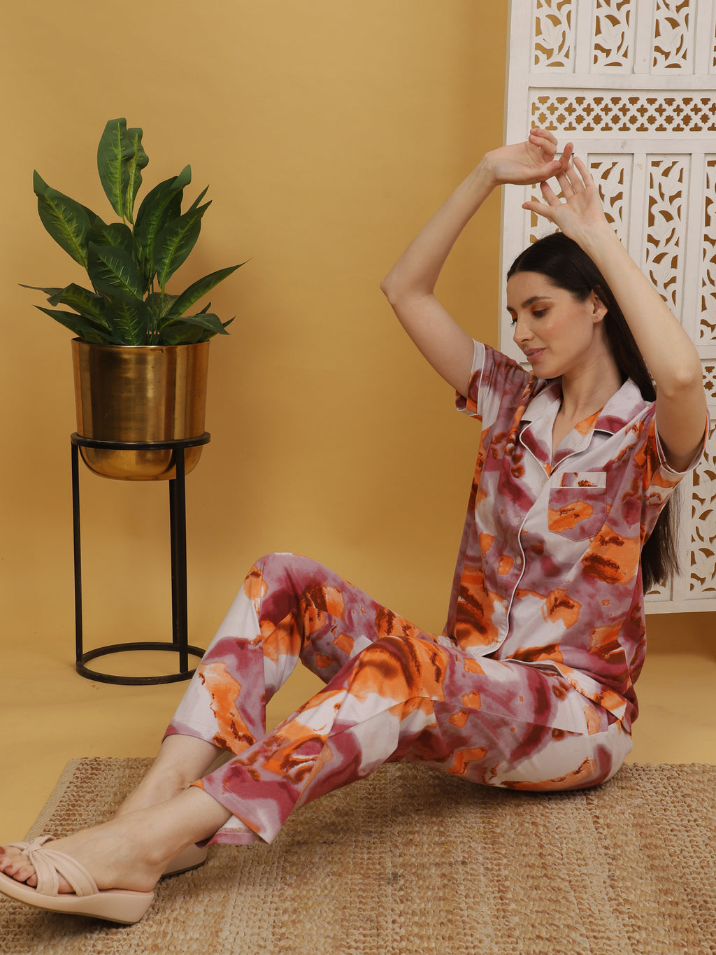 Pink Orange Co-ord Set